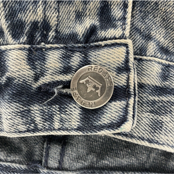 Red Ape 2017 Distressed Mens Jeans Pockets Zippers Acid Wash 34x31 - Picture 3 of 11